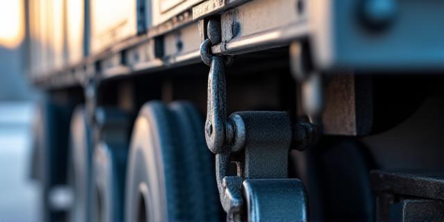 Close up of specialized freight equipment